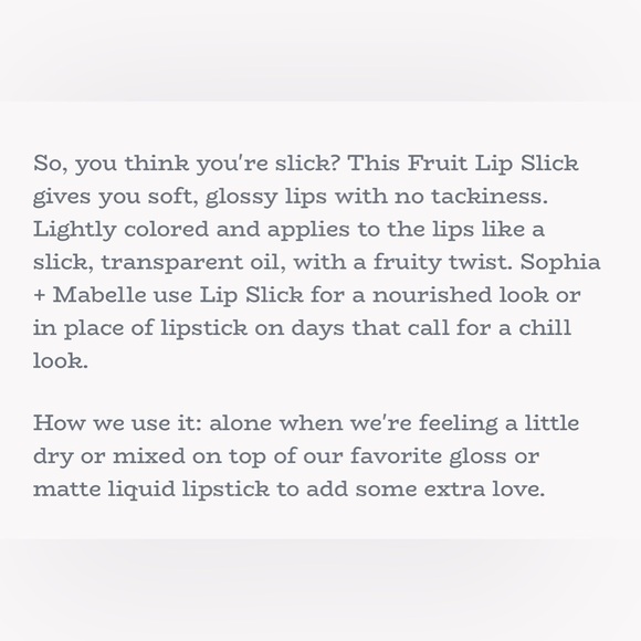 2x Sophia+Mabelle Yuzu Lip Slick - Picture 3 of 3